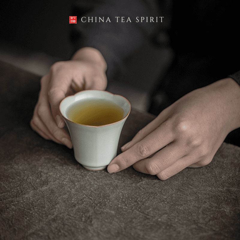 petal shape gongfu tea cup