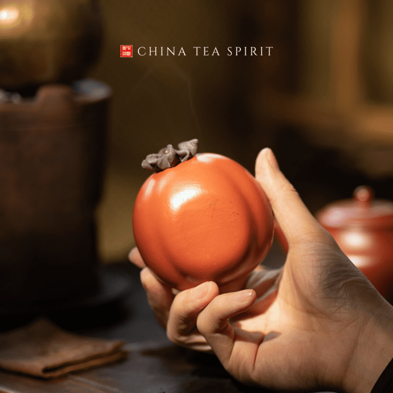 Persimmon Yixing Clay Tea Cup