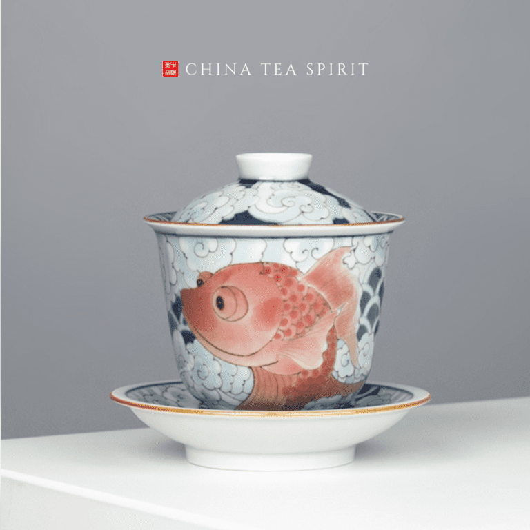 Gold Fish Gaiwan Gongfu Tea Set