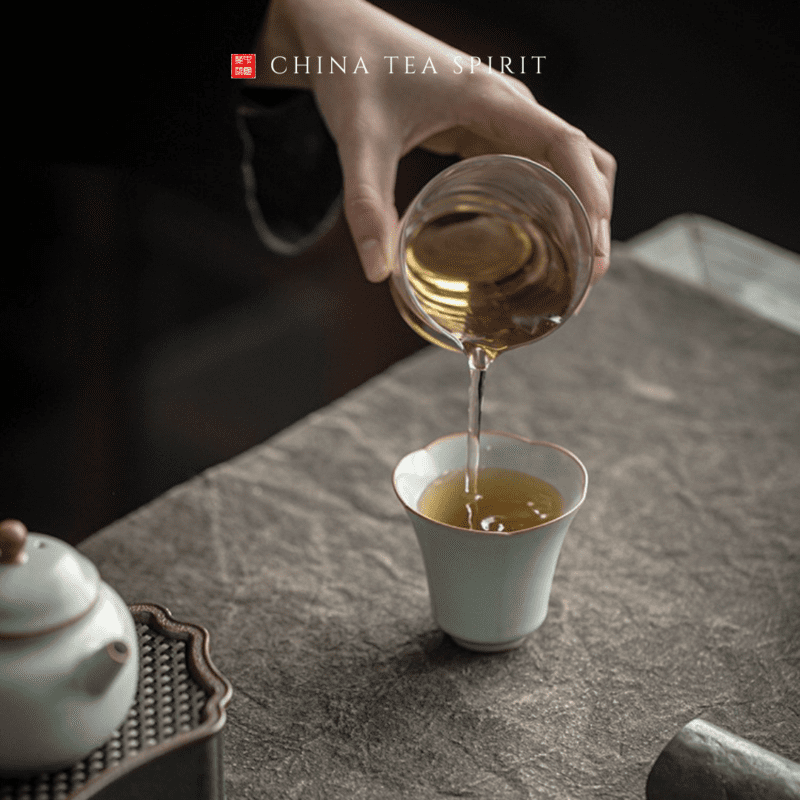 petal shape gongfu tea cup