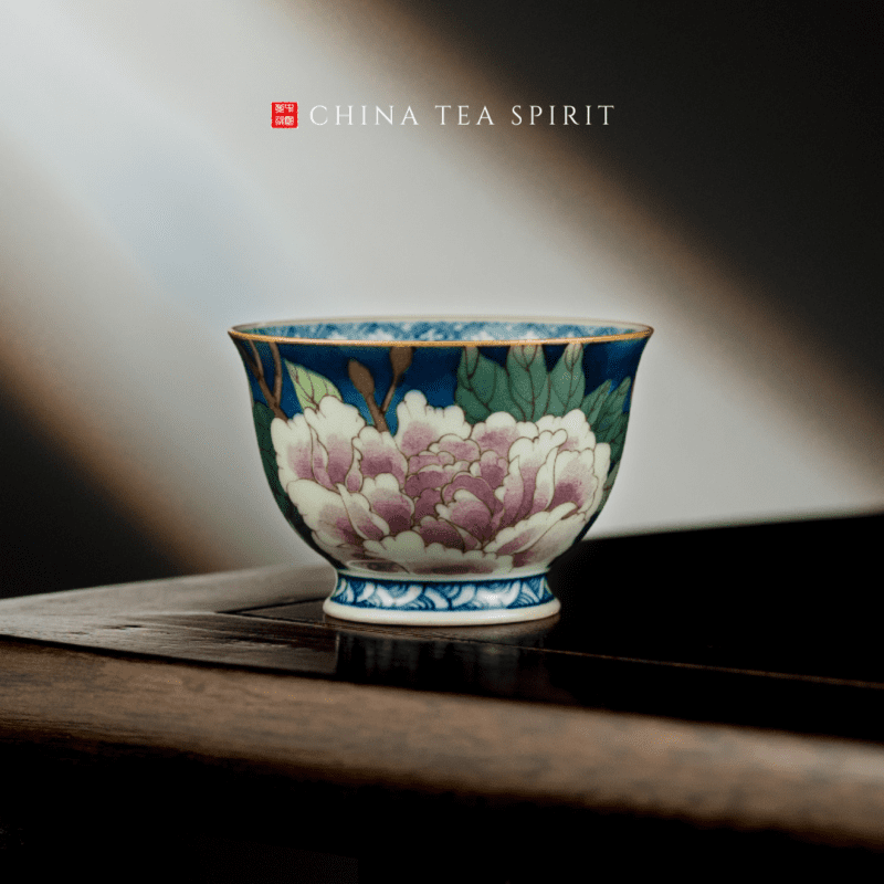 Magnolia Begonia Peony Gaiwan Tea Set