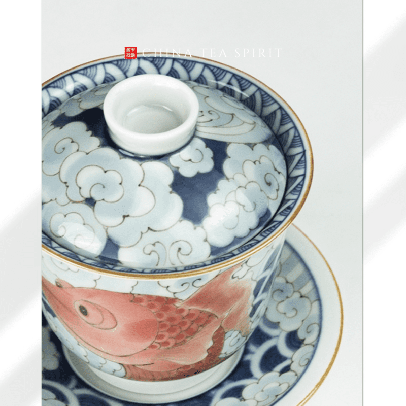 Gold Fish Gaiwan Gongfu Tea Set