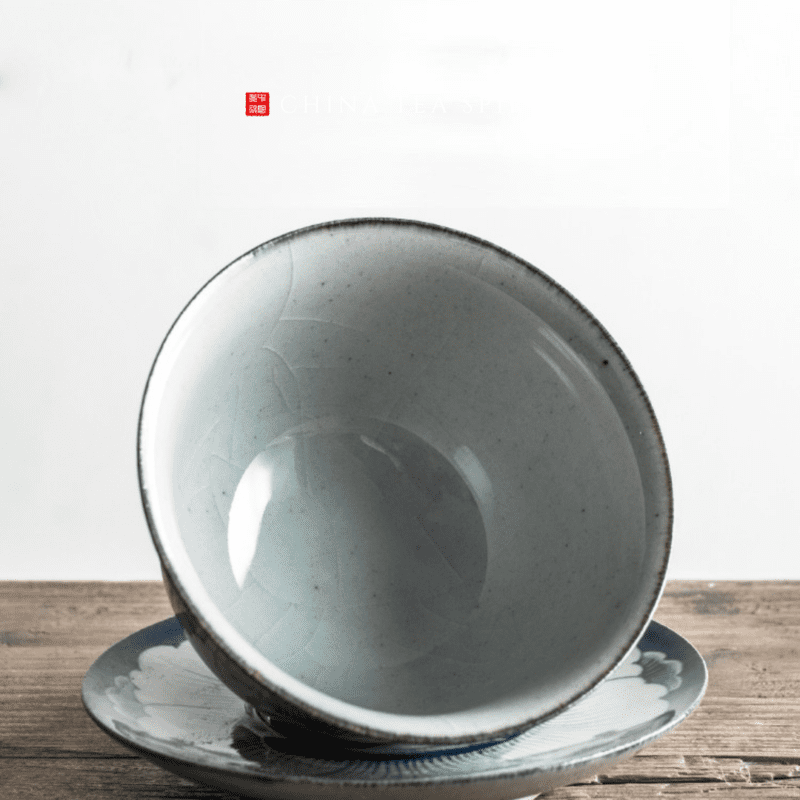Qinghua Peony Gaiwan Tea Set