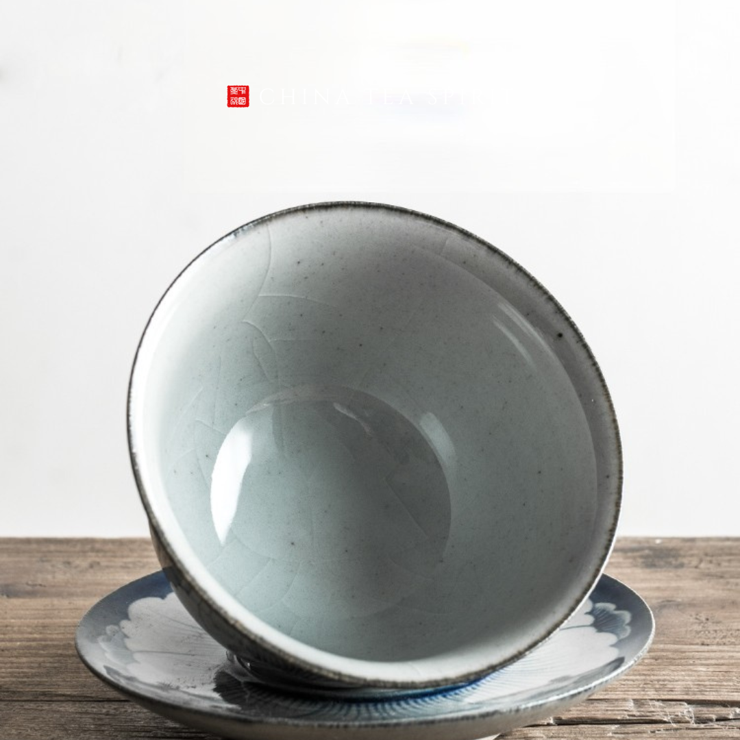 Gaiwan In Porcellana Cinese 160ml - Tazza Da Tè Gongfu Con Decoro Drago E Fenice, Set Per Infusione