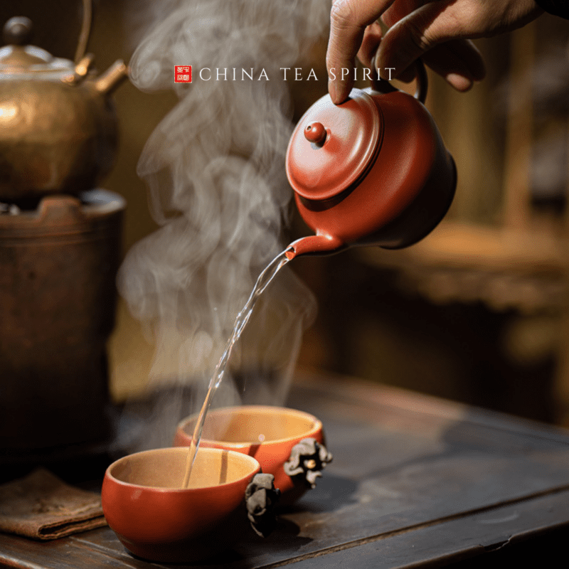 Persimmon Yixing Clay Tea Cup