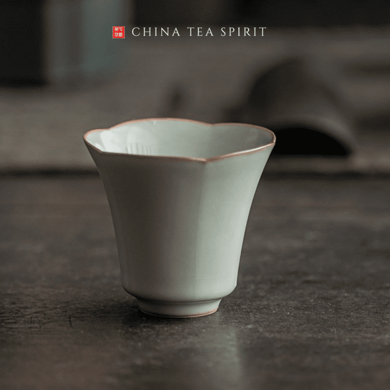 petal shape gongfu tea cup