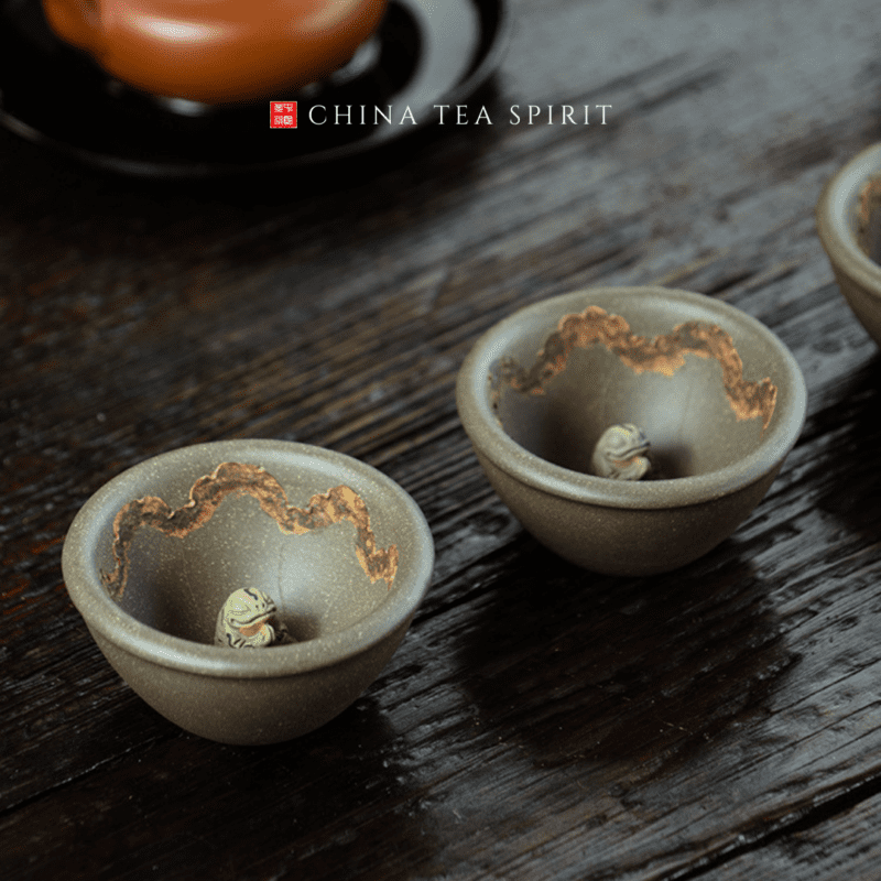 Meditating Frog Zisha Tea Cup