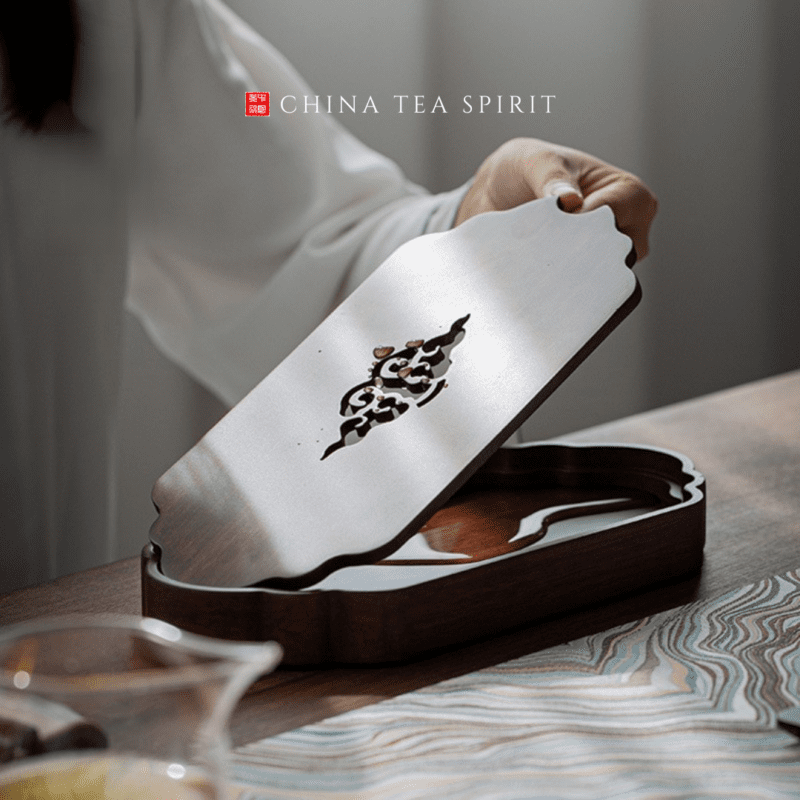 Stand Woven Bamboo Tea Tray