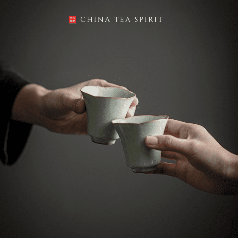 petal shape gongfu tea cup
