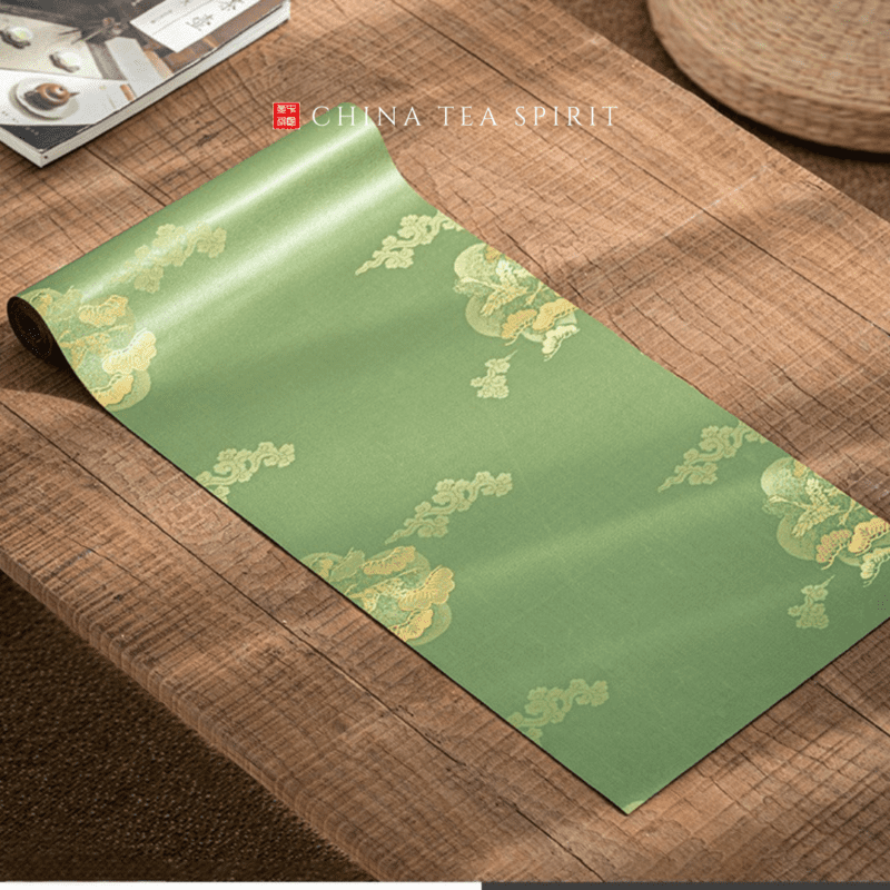 Chinese Style Brocade Flower Tea Mat