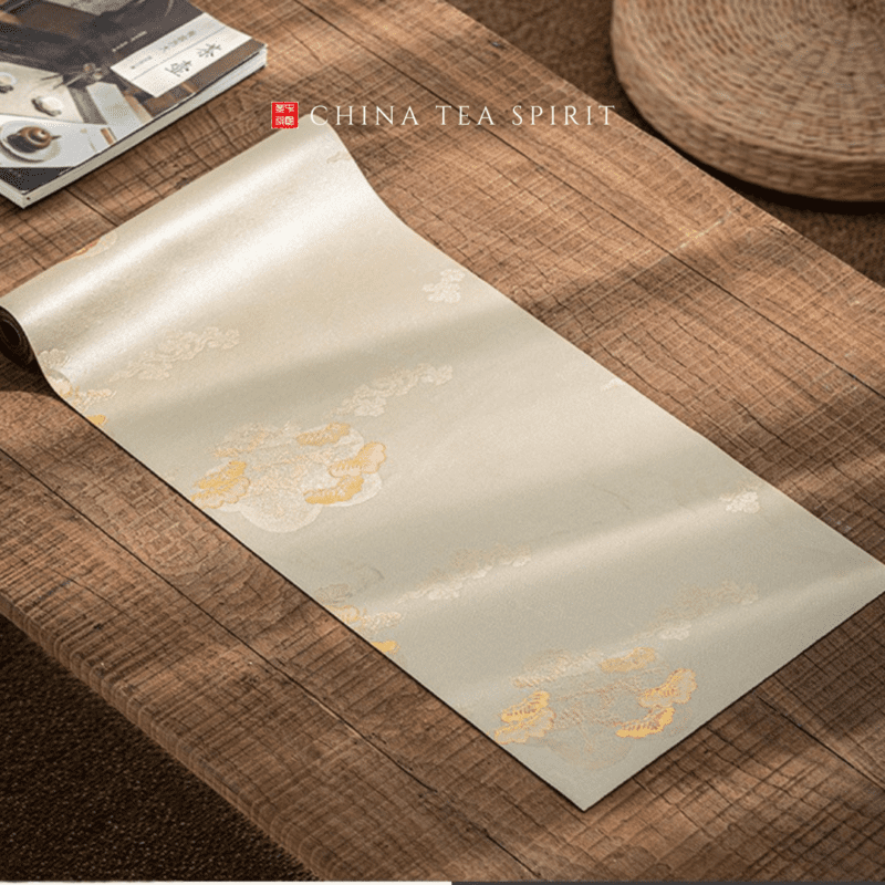 Chinese Style Brocade Flower Tea Mat