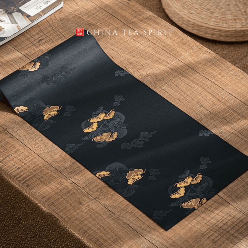 Chinese Style Brocade Flower Tea Mat