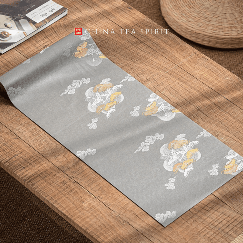 Chinese Style Brocade Flower Tea Mat