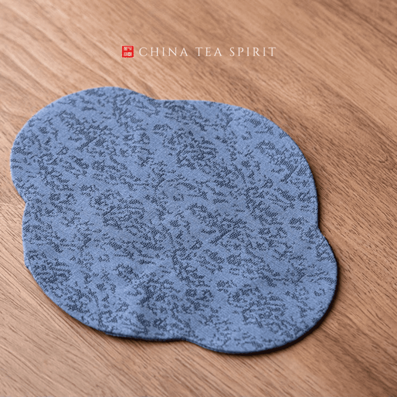 Fabric Begonia Tea Boat Shaped Tea Mat (1)