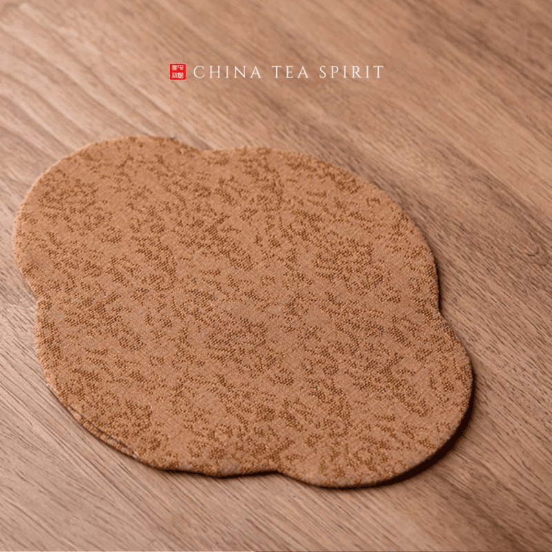 Fabric Begonia Tea Boat Shaped Tea Mat (1)
