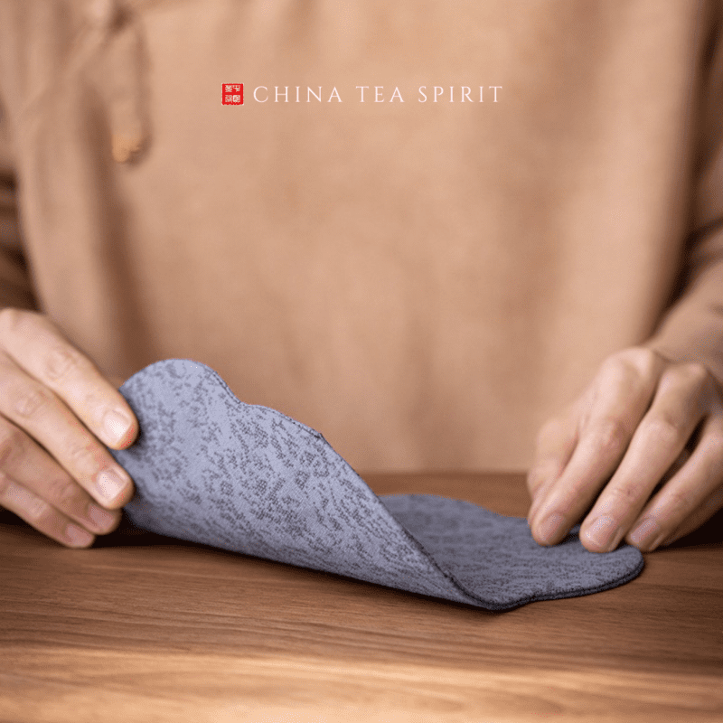 Fabric Begonia Tea Boat Shaped Tea Mat (1)