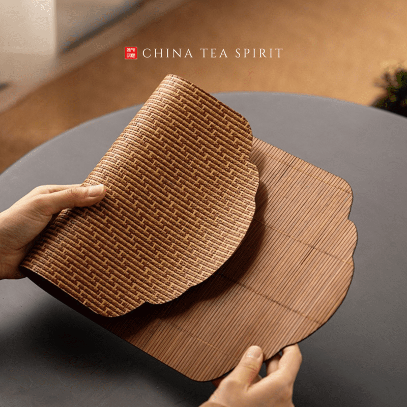 Handmade Bamboo Auspicious Cloud Tea Mat