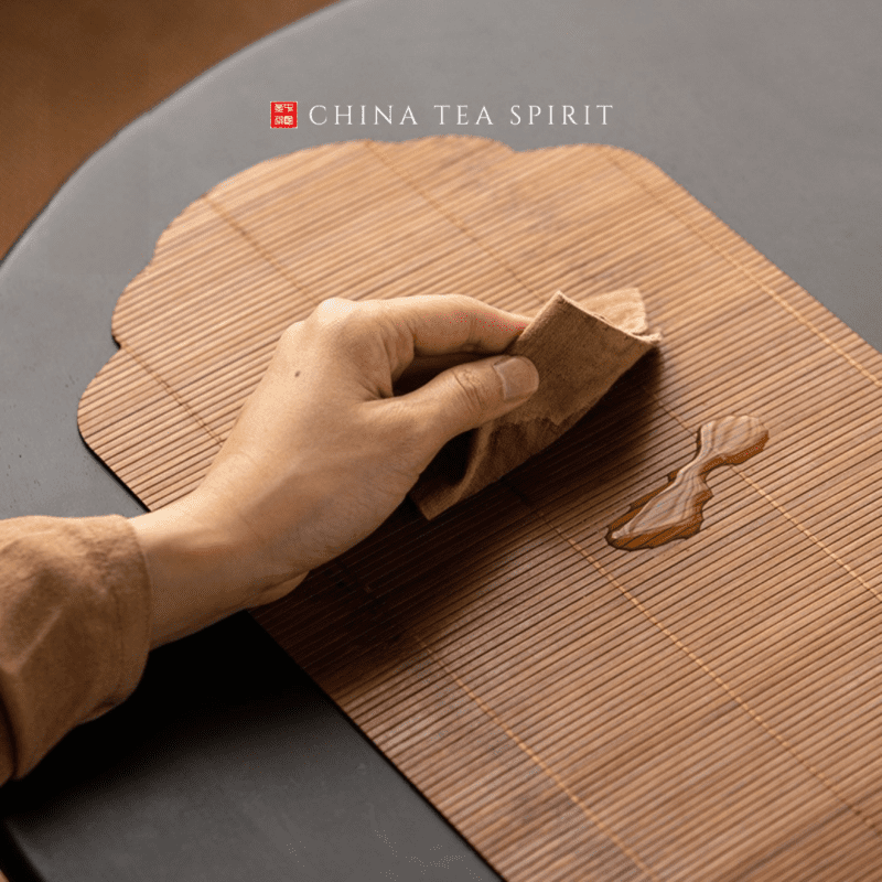 Handmade Bamboo Auspicious Cloud Tea Mat