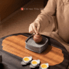 Handmade Bamboo Auspicious Cloud Tea Mat