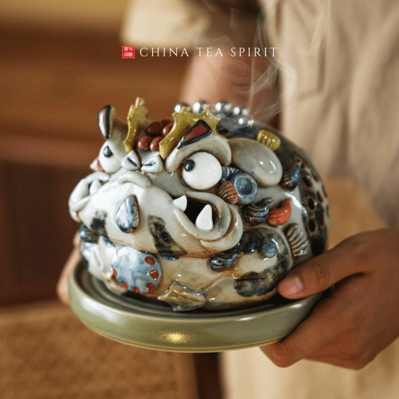 Handmade Ceramic Money Frog Incense Burner