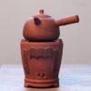 Handmade Chaozhou Red Clay Hand Carving Gongfu Tea Stove