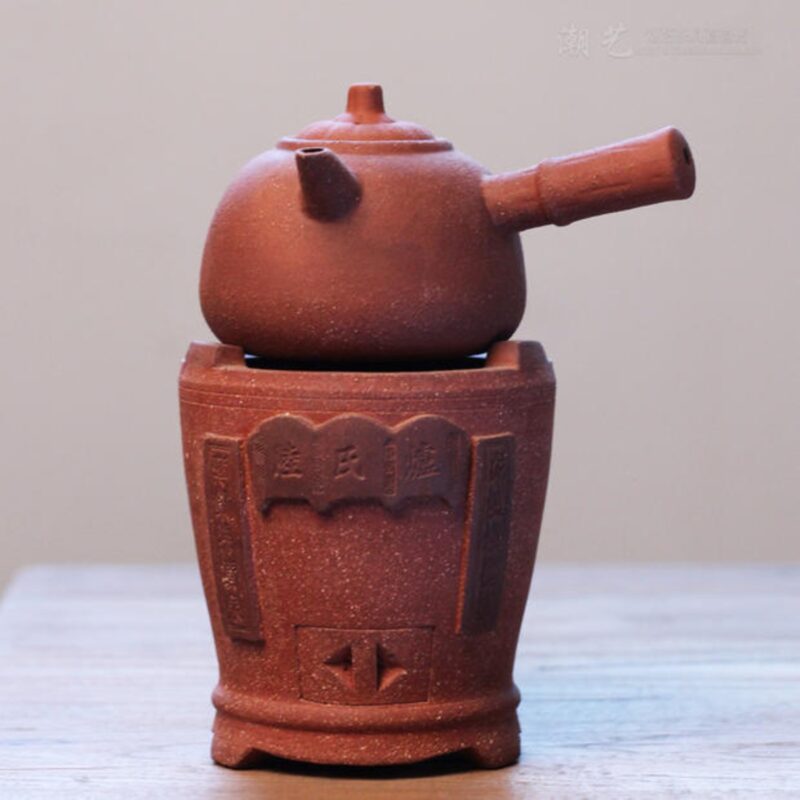 Handmade Chaozhou Red Clay Hand Carving Gongfu Tea Stove