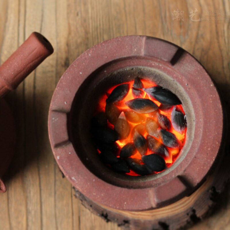 Handmade Chaozhou Red Clay Hand Carving Gongfu Tea Stove
