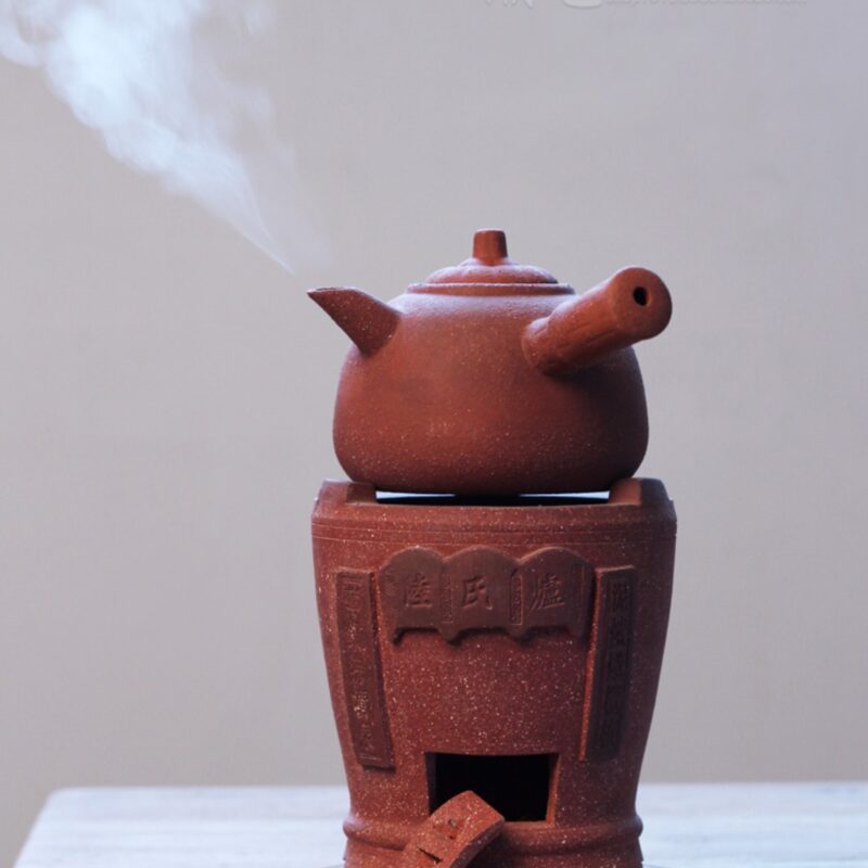 Handmade Chaozhou Red Clay Hand Carving Gongfu Tea Stove