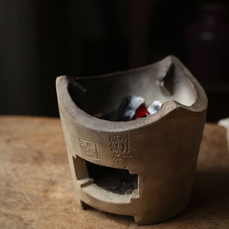 Handmade Chaozhou White Clay Tea Poem Gongfu Tea Stove