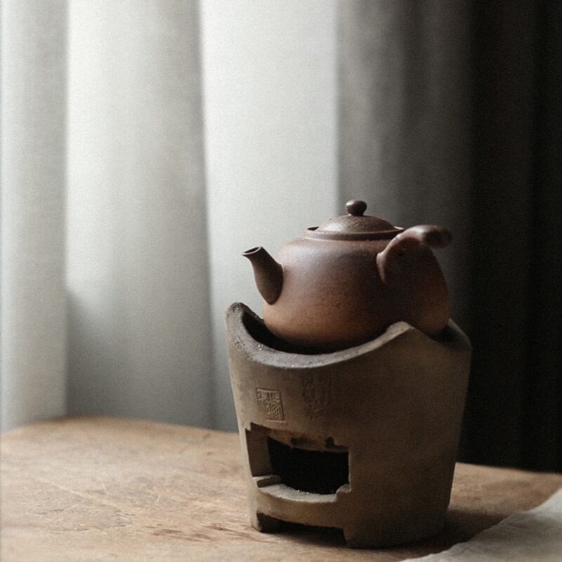 Handmade Chaozhou White Clay Tea Poem Gongfu Tea Stove