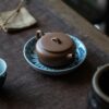 Handmade Duanni 110ml Bian Yuan Flat Round Yixing Teapot