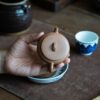 Handmade Duanni 110ml Bian Yuan Flat Round Yixing Teapot