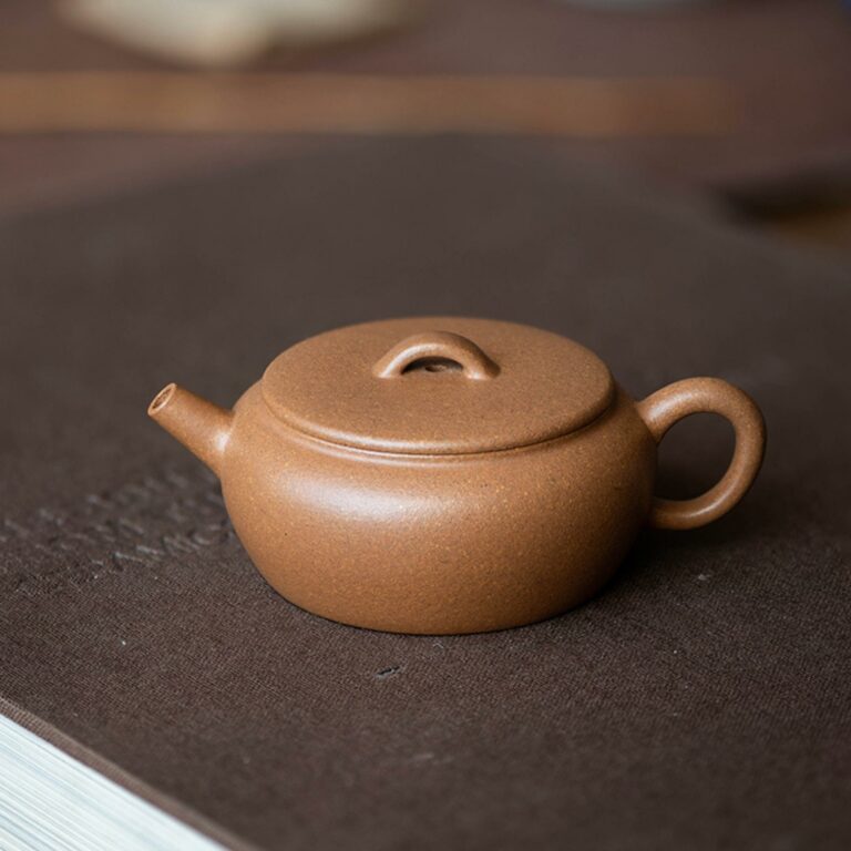 Handmade Duanni 110ml Bian Yuan Flat Round Yixing Teapot