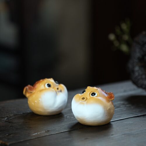 Handmade Zisha Yixing Clay Puffer fish Tea Pet