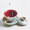 Kiln Transmutation Ceramic Gradient Green Gaiwan (1)
