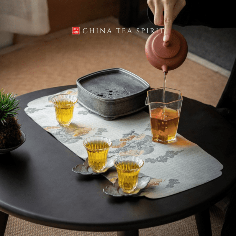 Small Size Brocade Chinese Style Tea Mat