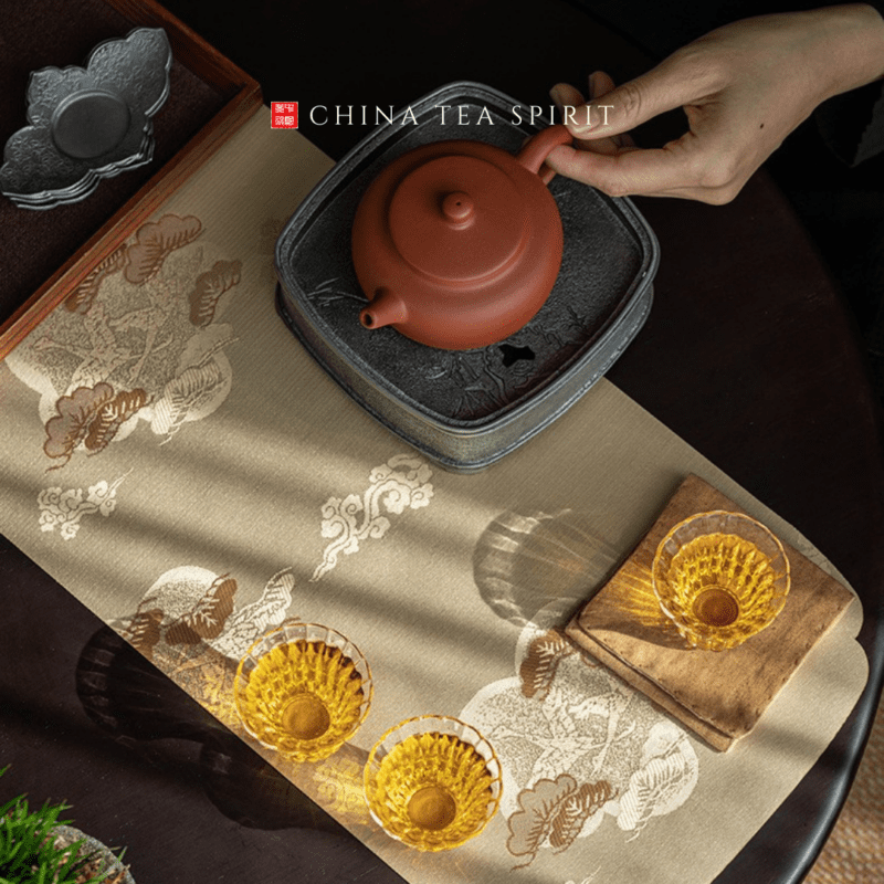 Small Size Brocade Chinese Style Tea Mat