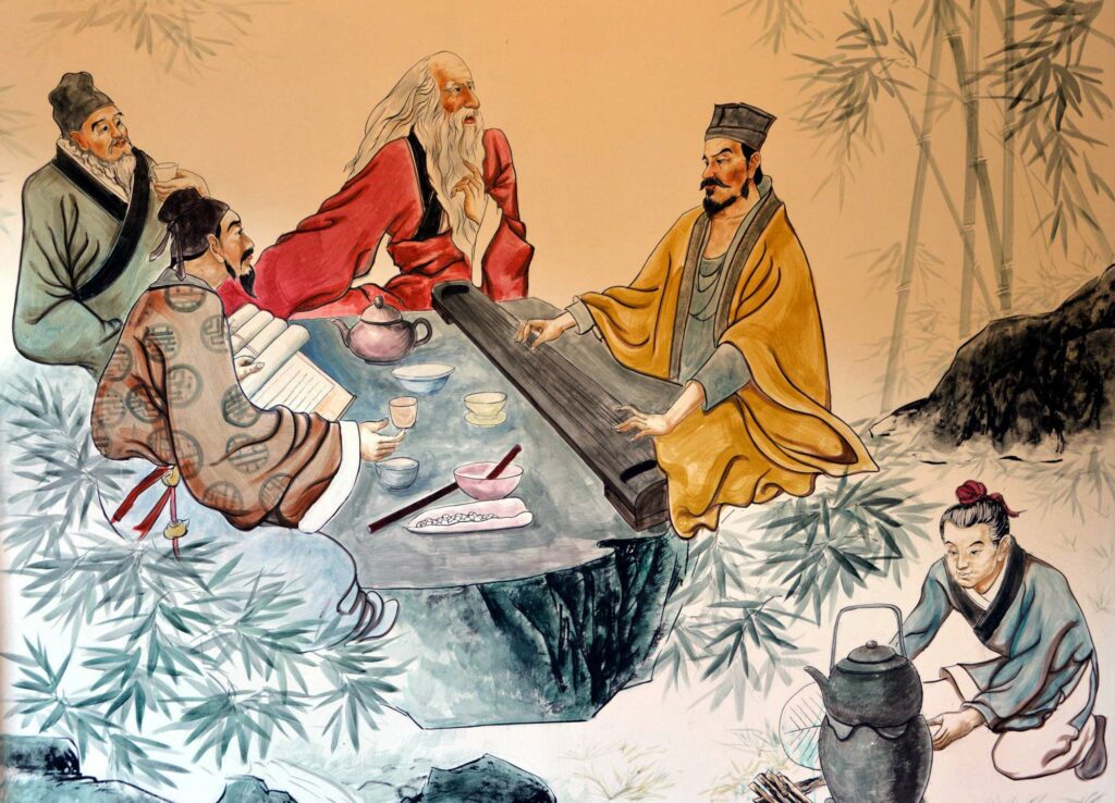 Ancient Chinese Drinking Tea