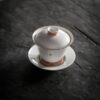 Forbidden City Style Ceramic Gourd Painting Gaiwan