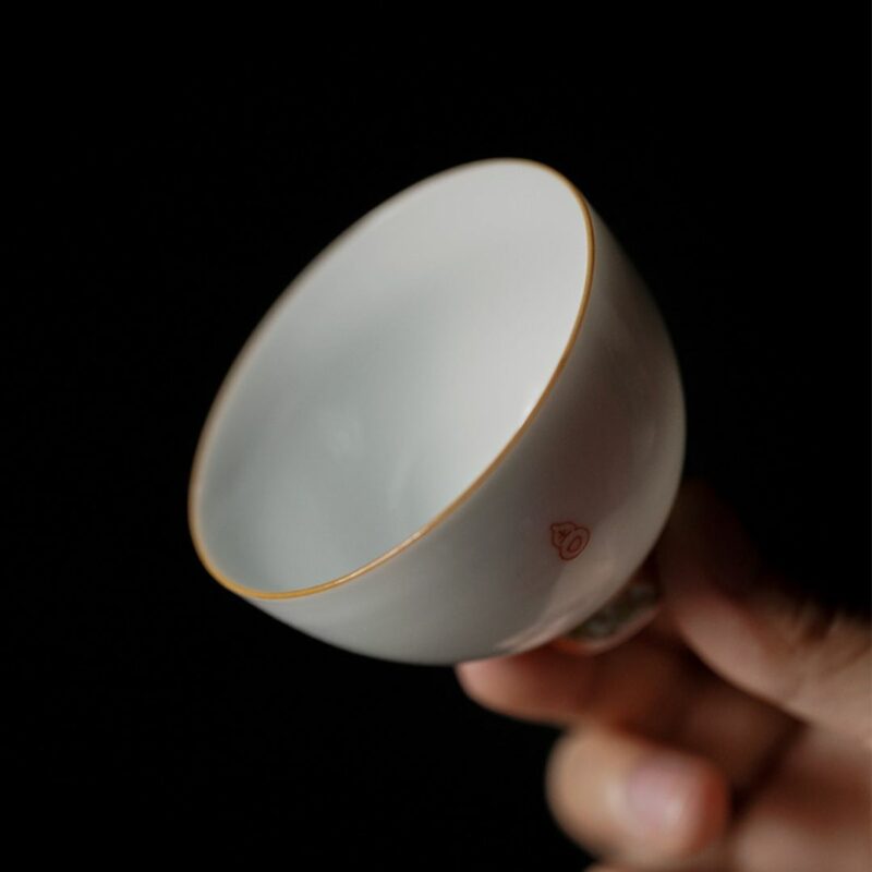 Forbidden City Style Ceramic Gourd Painting Tea Cup