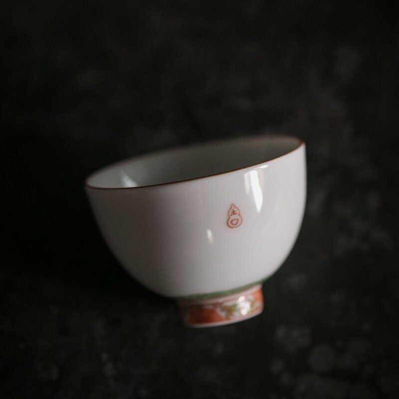 Forbidden City Style Ceramic Gourd Painting Tea Cup