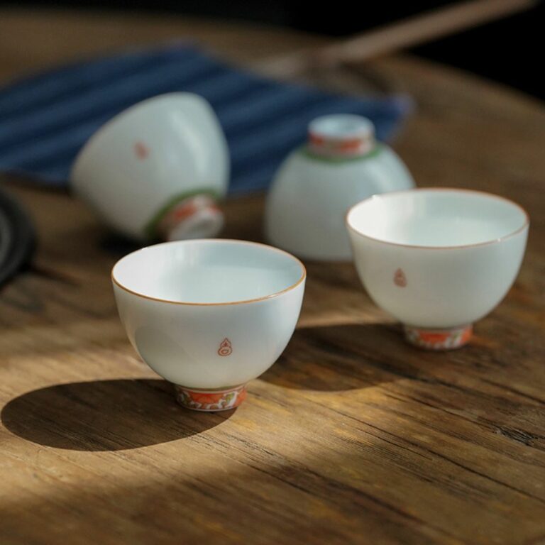 Forbidden City Style Ceramic Gourd Painting Tea Cup