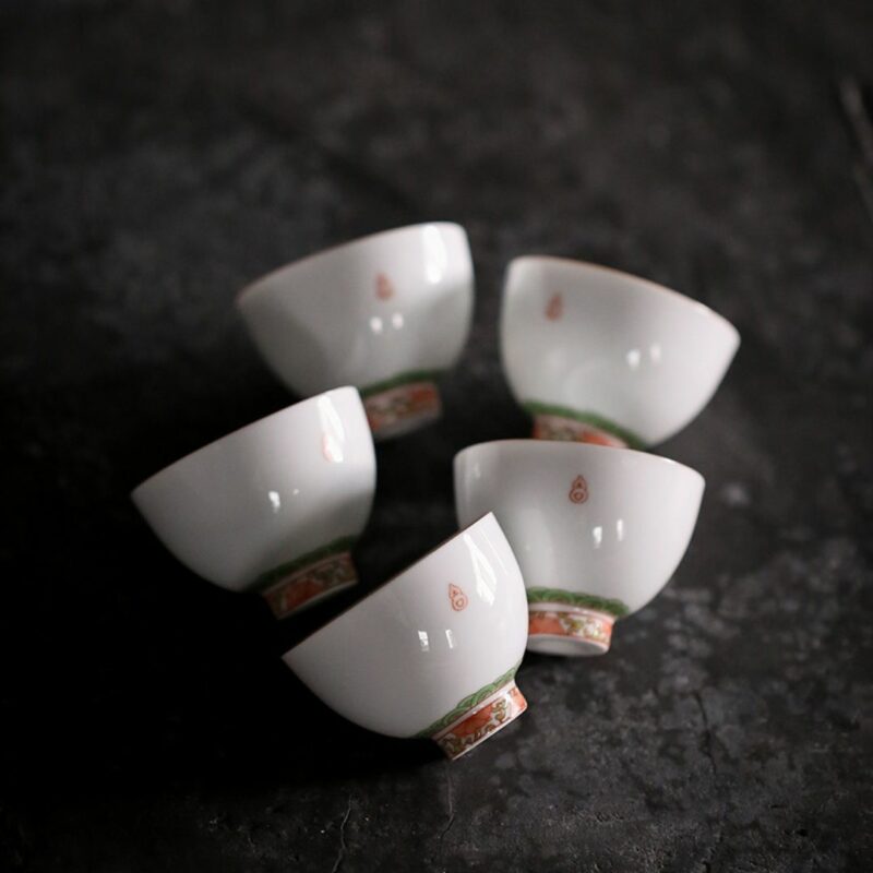 Forbidden City Style Ceramic Gourd Painting Tea Cup