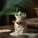 Handmade Creative Zen Style Ceramics Meditating Bull Tea Pet Incense Burner