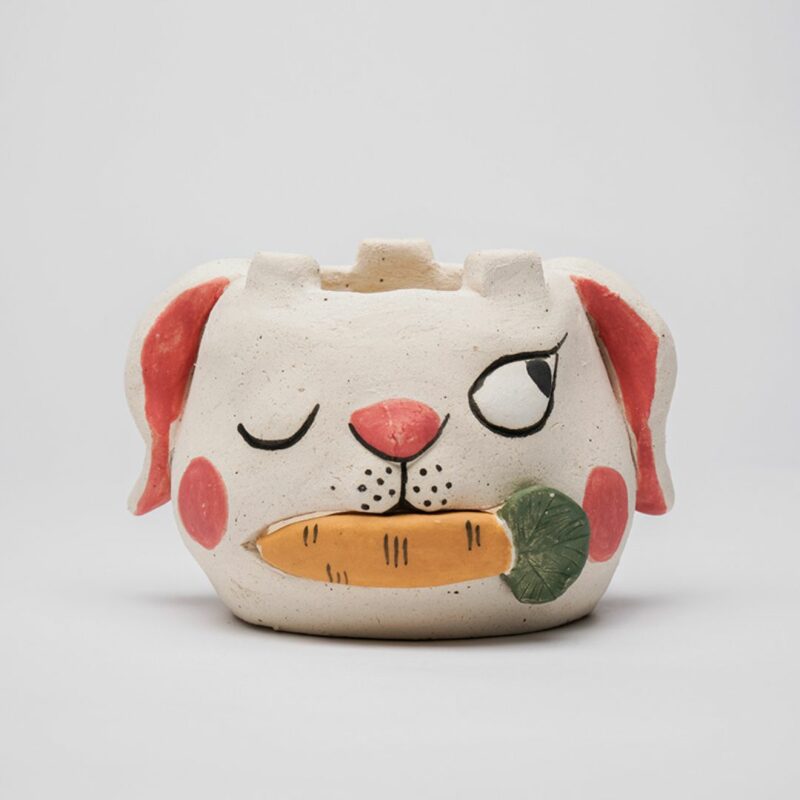 Handmade Crude Pottery Cute Rabbit Tiger Gongfu Tea Stove