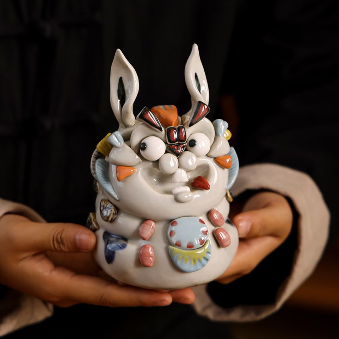 FIYOEO Purple Clay Boutique Tea Pet Set Fish Tea Ceremony