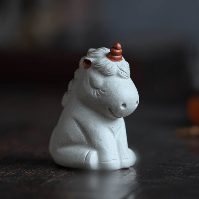 Handmade Zisha Yixing Clay Cute Unicorn Tea Pet Figurine