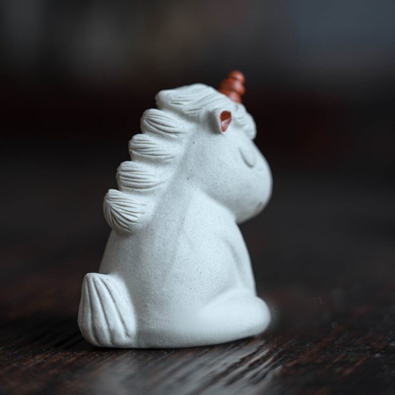 Handmade Zisha Yixing Clay Cute Unicorn Tea Pet Figurine
