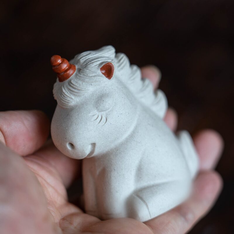 Handmade Zisha Yixing Clay Cute Unicorn Tea Pet Figurine