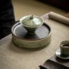 Yue Ware Ceramic Conical Hat Shape Gaiwan